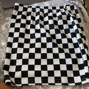 checkered skirt
